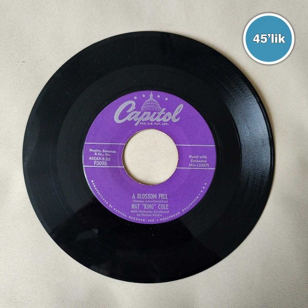 NAT KING COLE – A Blossom Fell – If I May – 45lik Plak - Sahhaf.Net