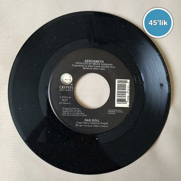 AEROSMITH – Rag Doll – St. John – 45lik Plak - Sahhaf.Net