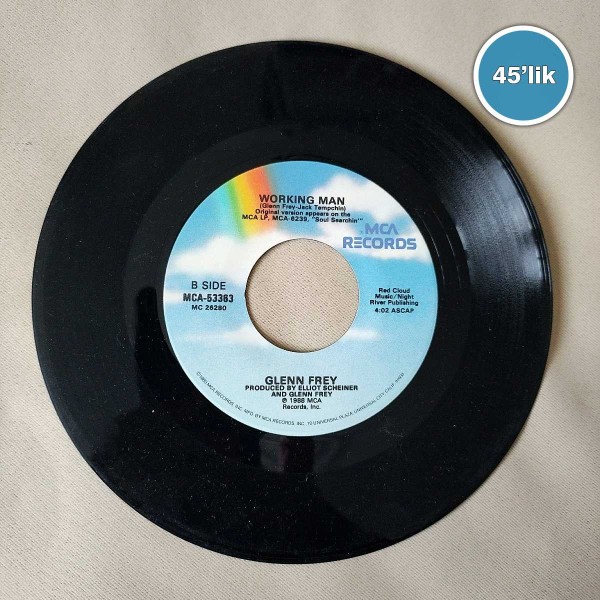 GLENN FREY – True Love – Working Man – 45lik Plak - Sahhaf.Net