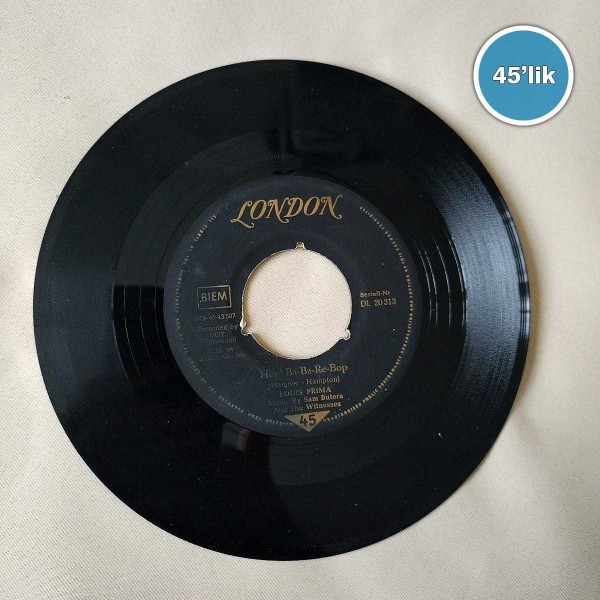 LOUIS PRIMA – My Cucuzza – Hey Ba Ba Re Bop – 45lik Plak - Sahhaf.Net