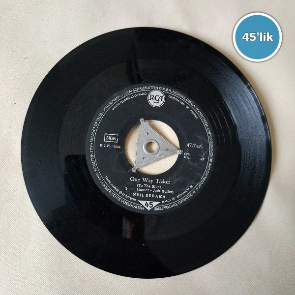 NEIL SEDAKA - One Way Ticket - Oh Carol - 45lik Plak 43 NEIL SEDAKA – One Way Ticket – Oh Carol – 45lik Plak