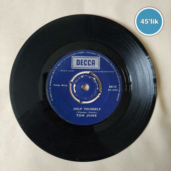 TOM JONES – Help Yourself – Day By Day – 45lik Plak - Sahhaf.Net
