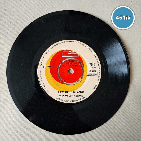 THE TEMPTATIONS – Law Of The Land – Masterpiece – 45lik Plak - Sahhaf.Net