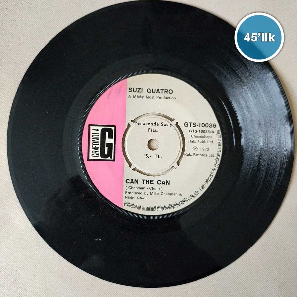 SUZI QUATRO - Can The Can - Ain't Ya Somethin' Honey - 45lik Plak 52 SUZI QUATRO – Can The Can – Ain’t Ya Somethin’ Honey – 45lik Plak