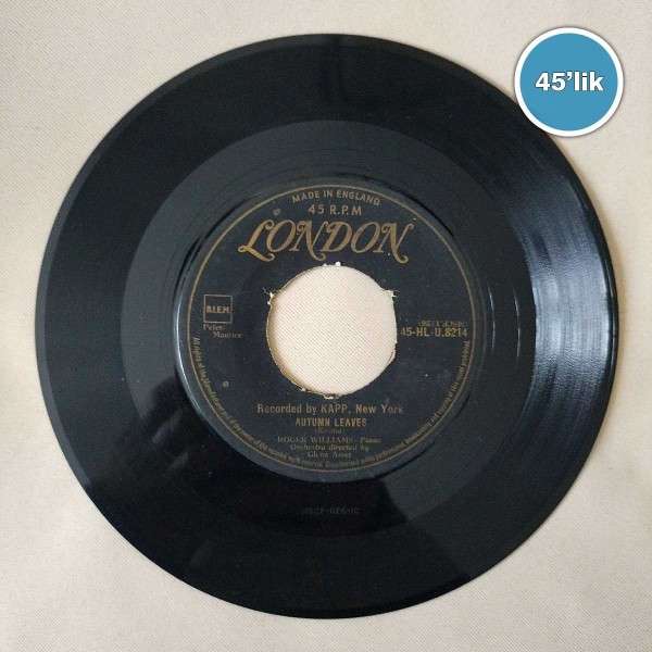 ROGER WILLIAMS – Autumn Leaves – Take Care – 45lik Plak - Sahhaf.Net