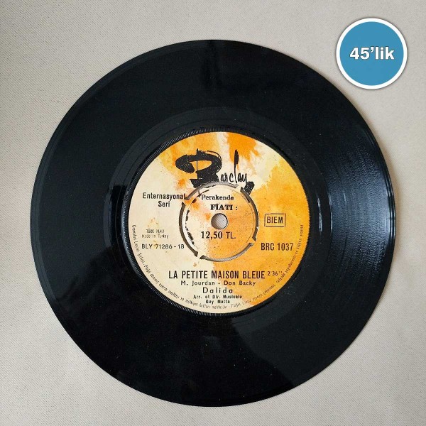 DALIDA - La Bambola - La Petite Maison Bleue - 45lik Plak 41 DALIDA – La Bambola – La Petite Maison Bleue – 45lik Plak