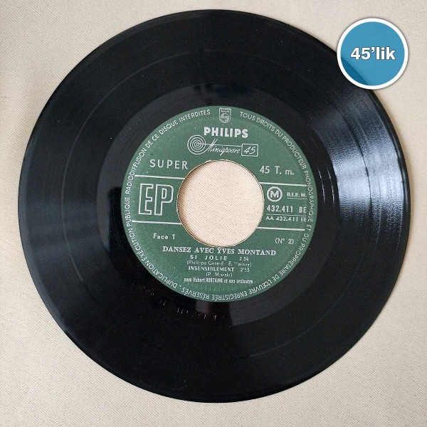 Dansez Avec Yves Montand - 45lik Plak 48 Dansez Avec Yves Montand – 45lik Plak