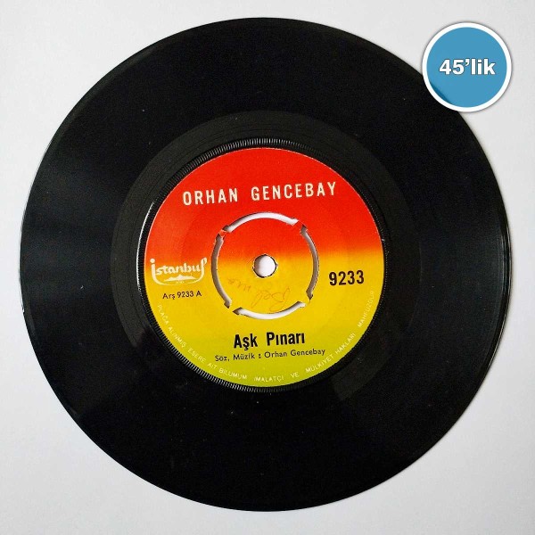 ORHAN GENCEBAY – Aşk Pınarı – Hayat Kavgası  – 45lik Plak - Sahhaf.Net