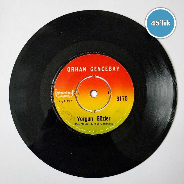 ORHAN GENCEBAY - Bir Teselli Ver - Yorgun Gözler - 45lik Plak 58 ORHAN GENCEBAY – Bir Teselli Ver – Yorgun Gözler – 45lik Plak
