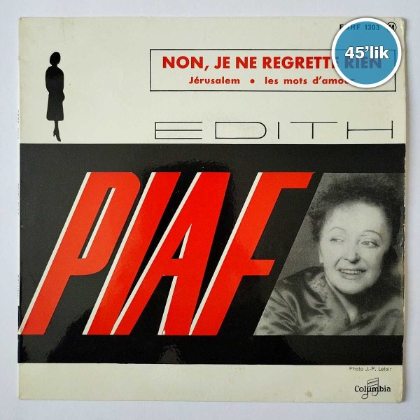 EDITH PIAF - Non Je Ne Regrette Rien - Jerusalem - 45lik Plak 55 EDITH PIAF – Non Je Ne Regrette Rien – Jerusalem – 45lik Plak