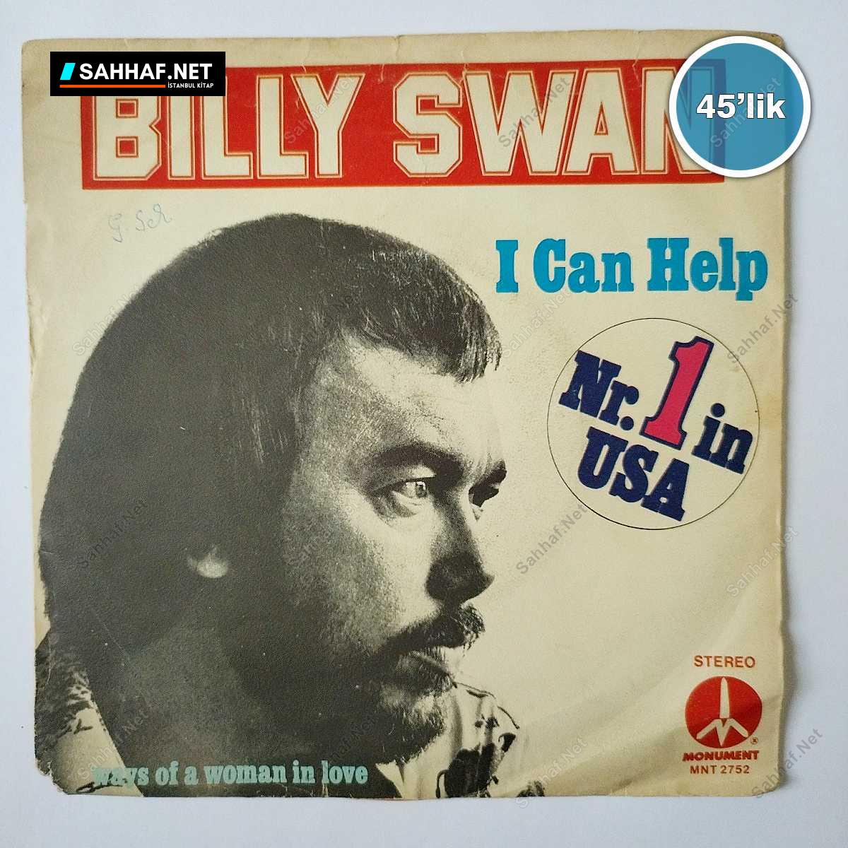 BILLY SWAN - I Can Help You - Ways Of A Woman In Love - 45lik Plak 1 BILLY SWAN - I Can Help You - Ways Of A Woman In Love - 45lik Plak