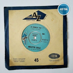 ARLETTE ZOLA - Je Noublie Pas - Je Naime Que Vous - 45lik Plak