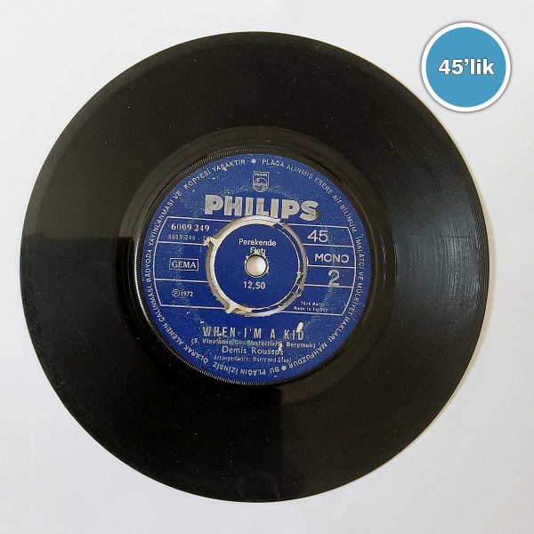 DEMIS ROUSSOS - My Reason - When I Am A Kid - 45lik Plak 55 DEMIS ROUSSOS – My Reason – When I Am A Kid – 45lik Plak