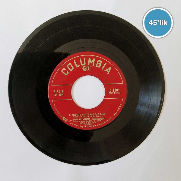 XAVIER CUGAT & HIS ORCHESTRA – Yo Ta Namora – Acercate Mas – 45lik Plak - Sahhaf.Net