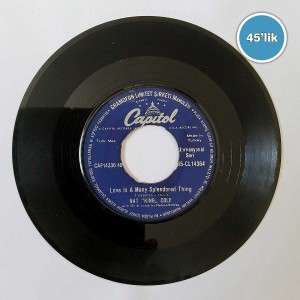NAT KING COLE - Autumn Leaves - Love Is A Many Splendored Thing - 45lik Plak