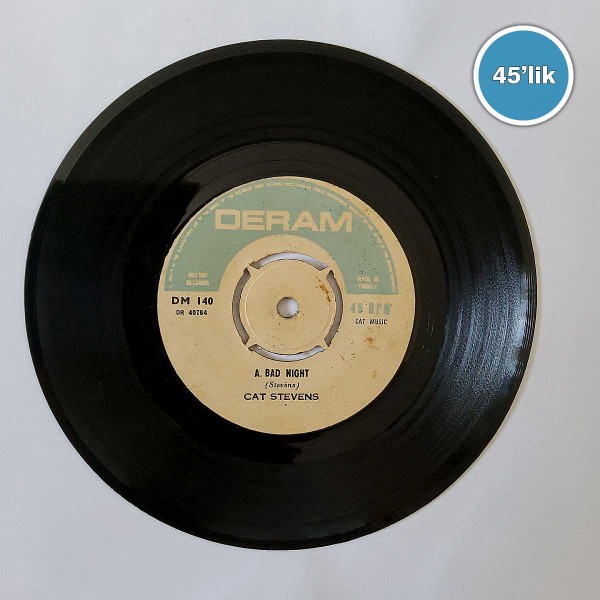 CAT STEVENS - A Bad Night - The Laughing Apple - 45lik Plak 51 CAT STEVENS – A Bad Night – The Laughing Apple – 45lik Plak