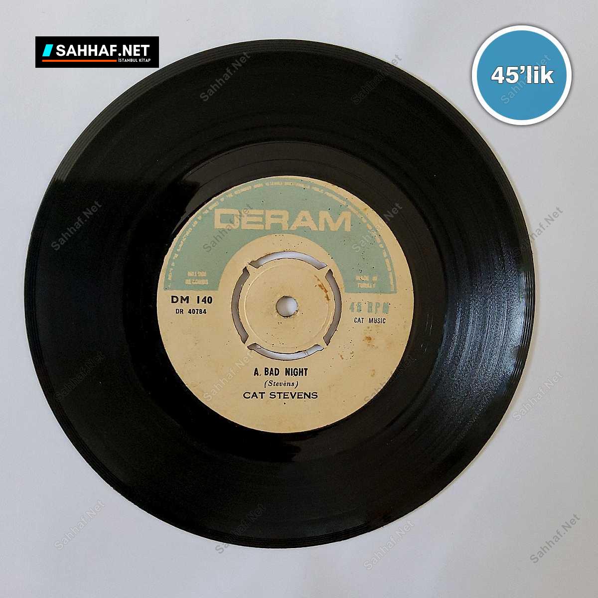 CAT STEVENS - A Bad Night - The Laughing Apple - 45lik Plak 1 CAT STEVENS - A Bad Night - The Laughing Apple - 45lik Plak