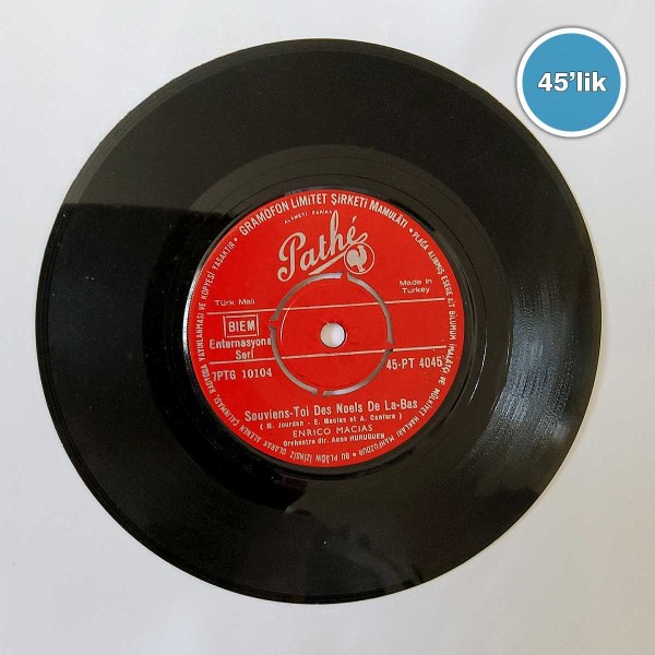 ENRICO MACIAS - Lıle Du Rhone - Souviens Toi Des Noels De La Bas - 45lik Plak 47 ENRICO MACIAS – Lıle Du Rhone – Souviens Toi Des Noels De La Bas – 45lik Plak