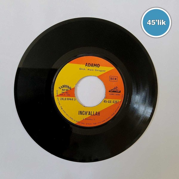 ADAMO - Inchallah - En Bandouliere - 45lik Plak 41 ADAMO – Inchallah – En Bandouliere – 45lik Plak