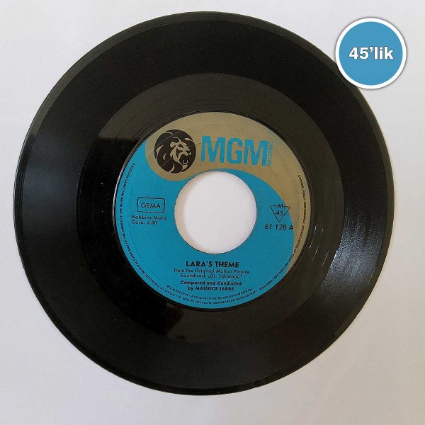MAURICE JARRE - Main Title From Dr Schiwago - Laras Theme - 45lik Plak 56 MAURICE JARRE – Main Title From Dr Schiwago – Laras Theme – 45lik Plak