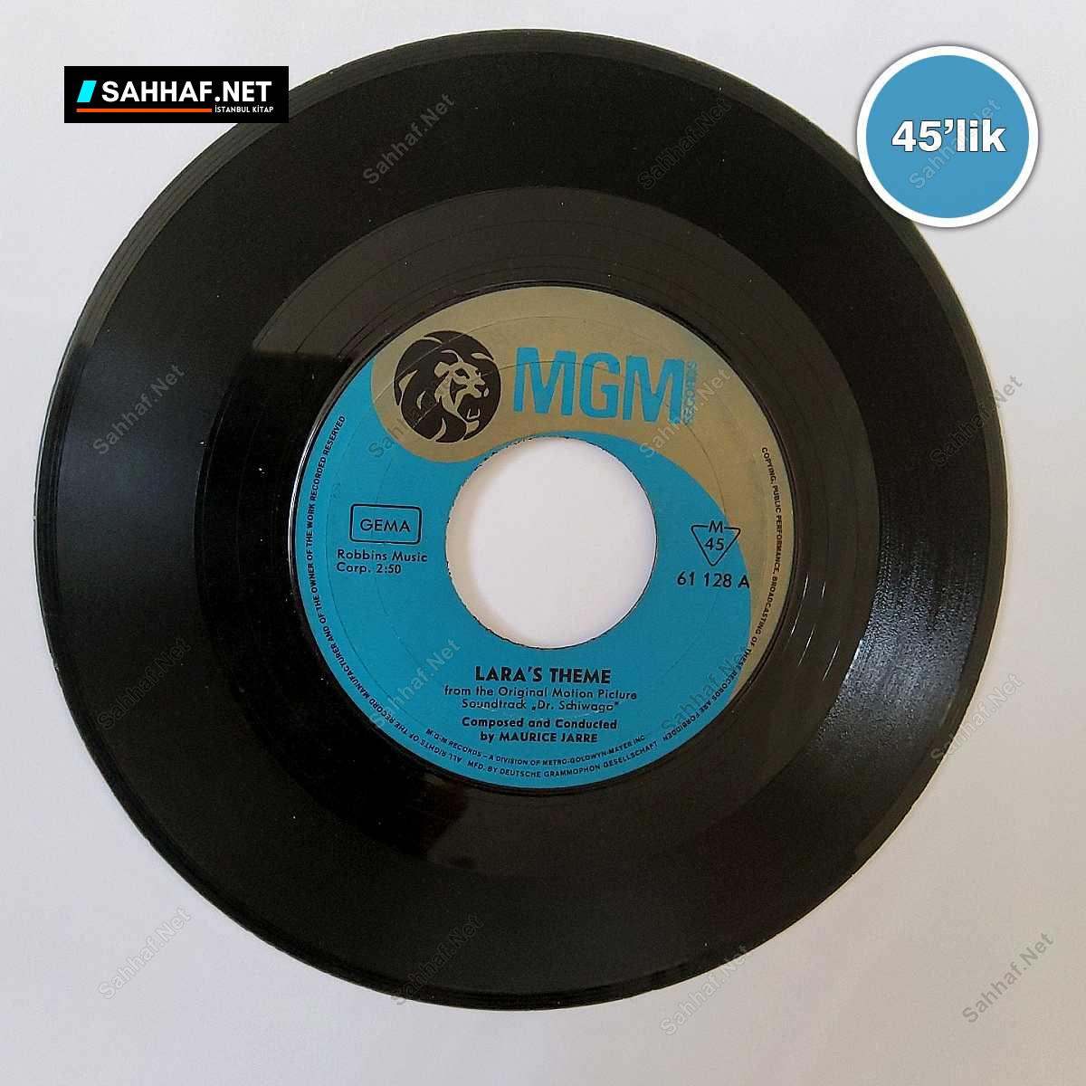 MAURICE JARRE - Main Title From Dr Schiwago - Laras Theme - 45lik Plak 1 MAURICE JARRE - Main Title From Dr Schiwago - Laras Theme - 45lik Plak