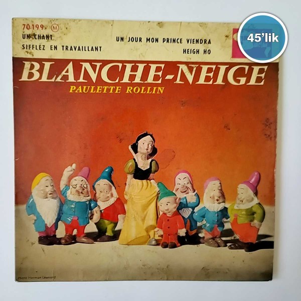 BLANCHE-NEIGE – Paulette Rollin – Kitap Plak – 45lik Plak - Sahhaf.Net