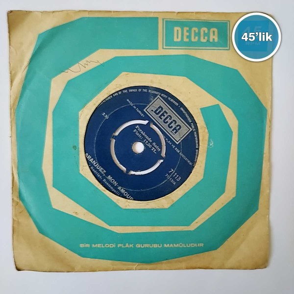 RUSS CONWAY - Up Up And Away - Aranjuez Mon Amour - 45lik Plak 52 RUSS CONWAY – Up Up And Away – Aranjuez Mon Amour – 45lik Plak