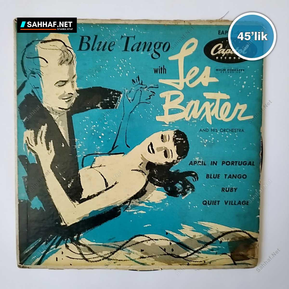 LES BAXTER AND HIS ORCHESTRA - Blue Tango - Ruby - 45lik Plak 1 LES BAXTER AND HIS ORCHESTRA - Blue Tango - Ruby - 45lik Plak