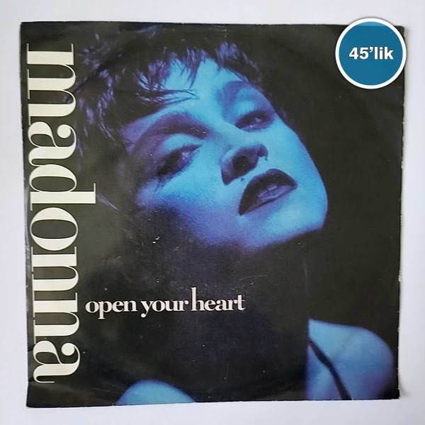 MADONNA - Open Your Heart - White Heat - 45lik Plak 43 MADONNA – Open Your Heart – White Heat – 45lik Plak