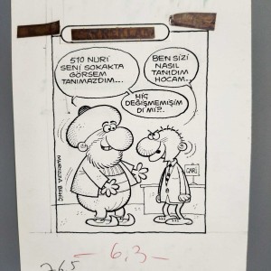HOCA KONULU ORİJİNAL KARİKATÜR