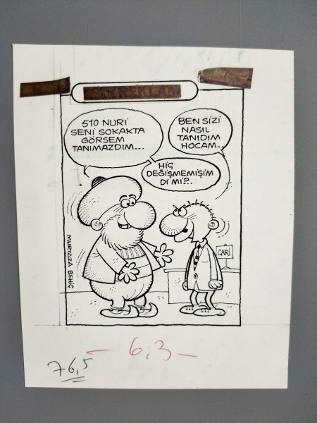 HOCA KONULU ORİJİNAL KARİKATÜR - Sahhaf.Net