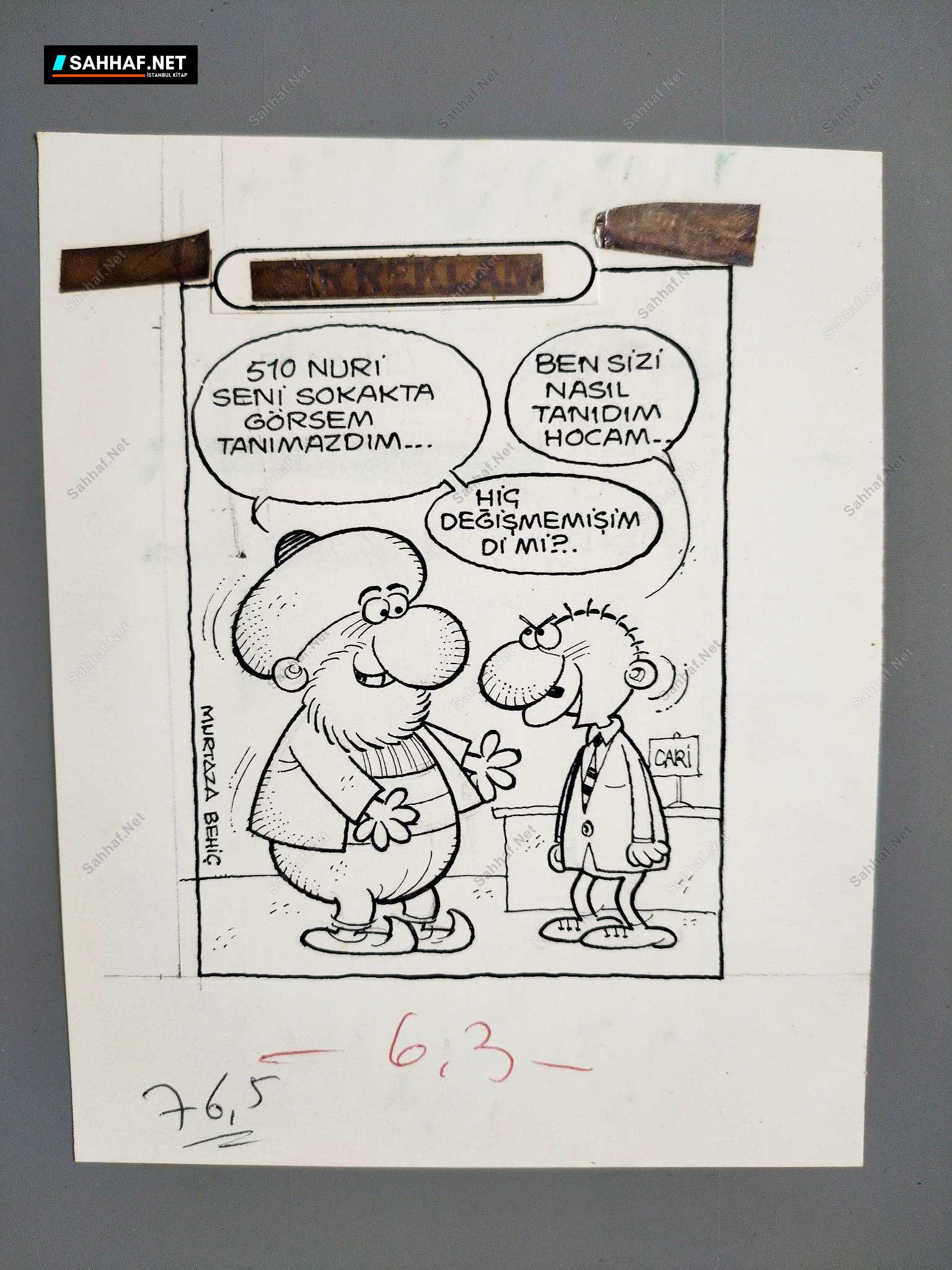 HOCA KONULU ORİJİNAL KARİKATÜR 1 HOCA KONULU ORİJİNAL KARİKATÜR