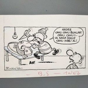 BALIKÇI KONULU ORİJİNAL KARİKATÜR