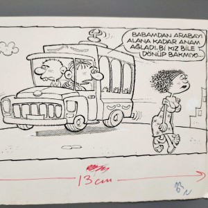 ARABA KONULU ORİJİNAL KARİKATÜR