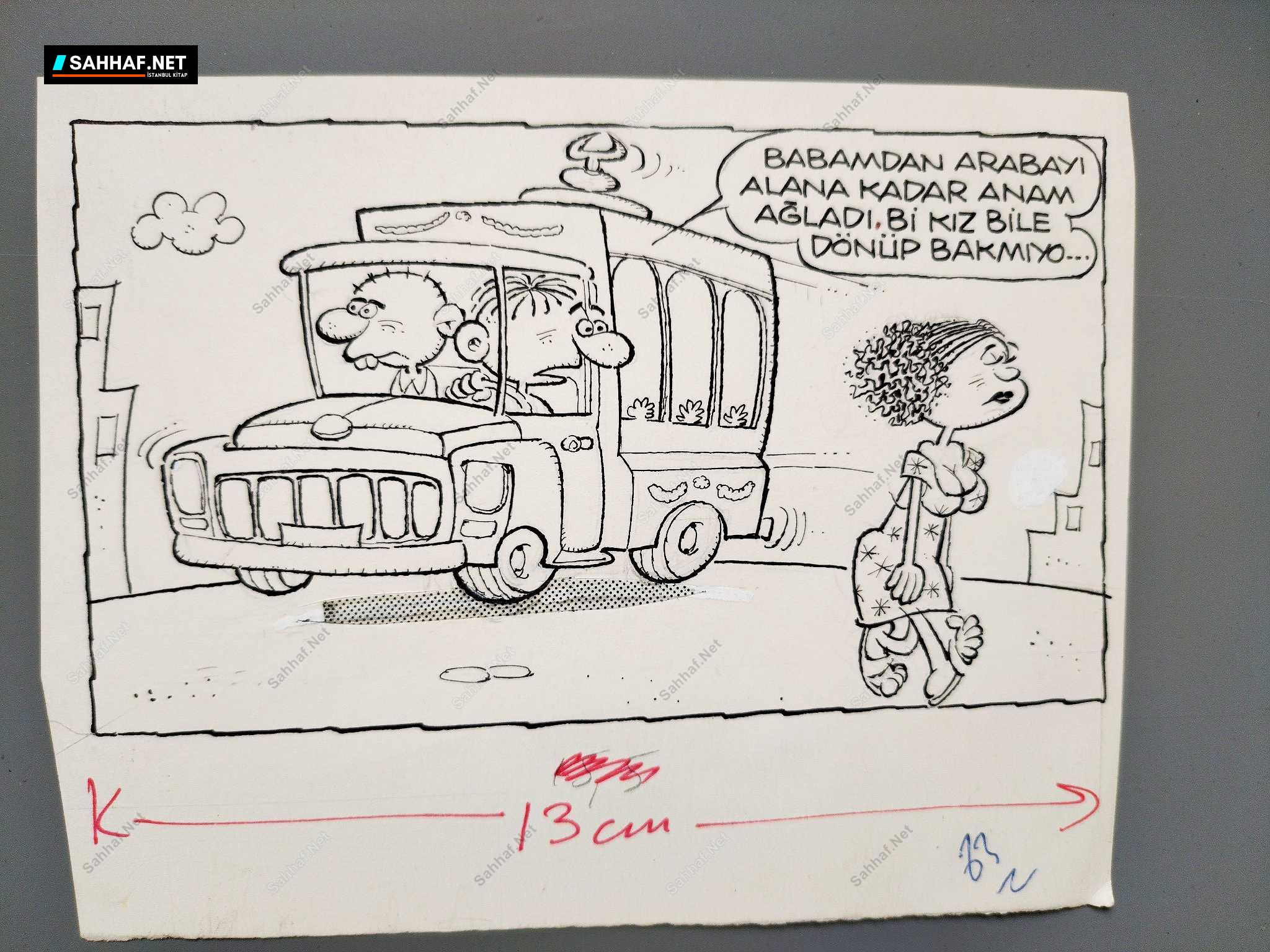 ARABA KONULU ORİJİNAL KARİKATÜR 1 ARABA KONULU ORİJİNAL KARİKATÜR