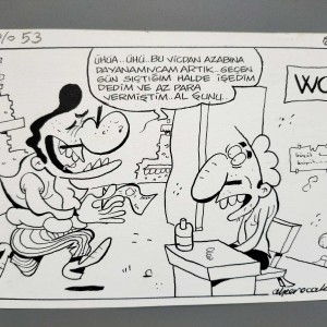 VİCDAN AZABI KONULU ORİJİNAL KARİKATÜR