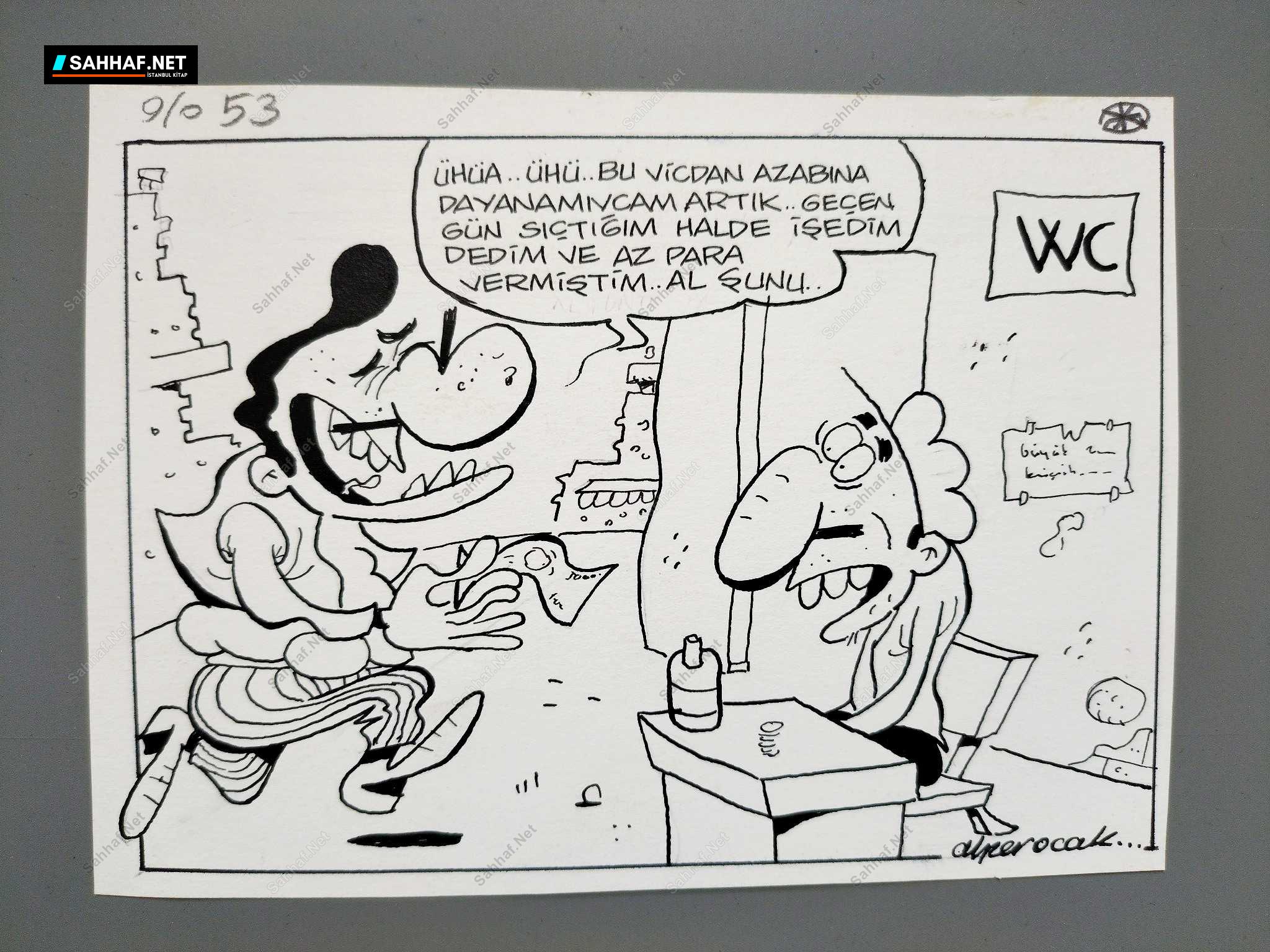 VİCDAN AZABI KONULU ORİJİNAL KARİKATÜR 1 VİCDAN AZABI KONULU ORİJİNAL KARİKATÜR