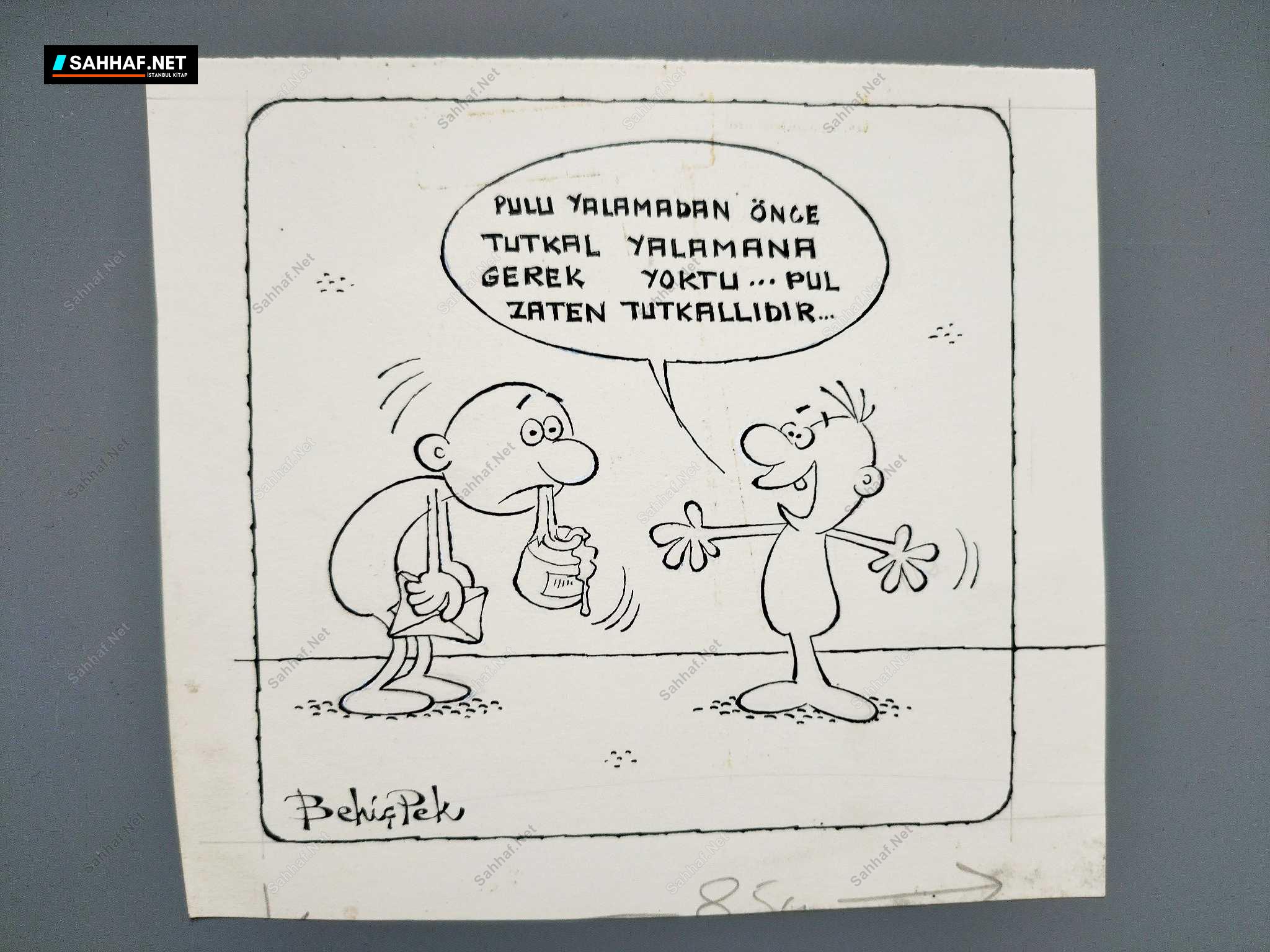 PUL KONULU ORİJİNAL KARİKATÜR 1 PUL KONULU ORİJİNAL KARİKATÜR