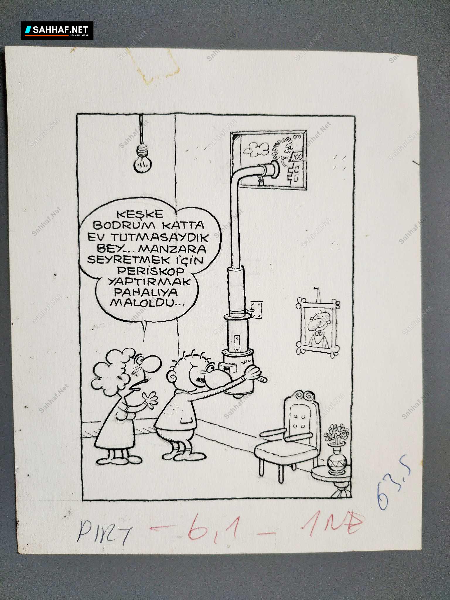 PERİSKOP KONULU ORİJİNAL KARİKATÜR 1 PERİSKOP KONULU ORİJİNAL KARİKATÜR