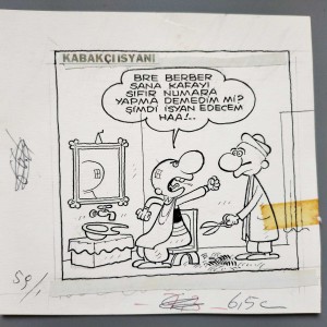 KABAKÇI İSYANI KONULU ORİJİNAL KARİKATÜR