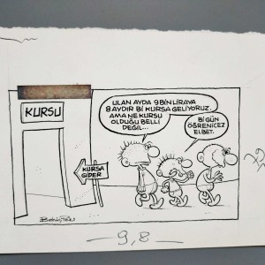 KURS KONULU ORİJİNAL KARİKATÜR