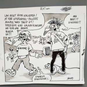KONSER KONULU ORİJİNAL KARİKATÜR