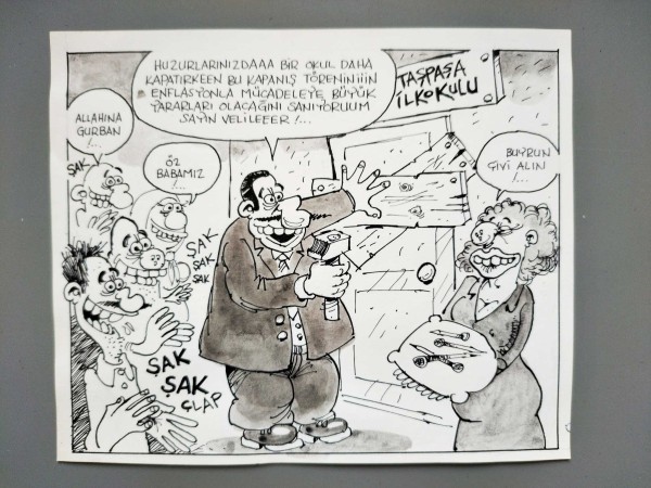 ENFLASYON, EĞİTİM KONULU ORİJİNAL KARİKATÜR 51 ENFLASYON, EĞİTİM KONULU ORİJİNAL KARİKATÜR