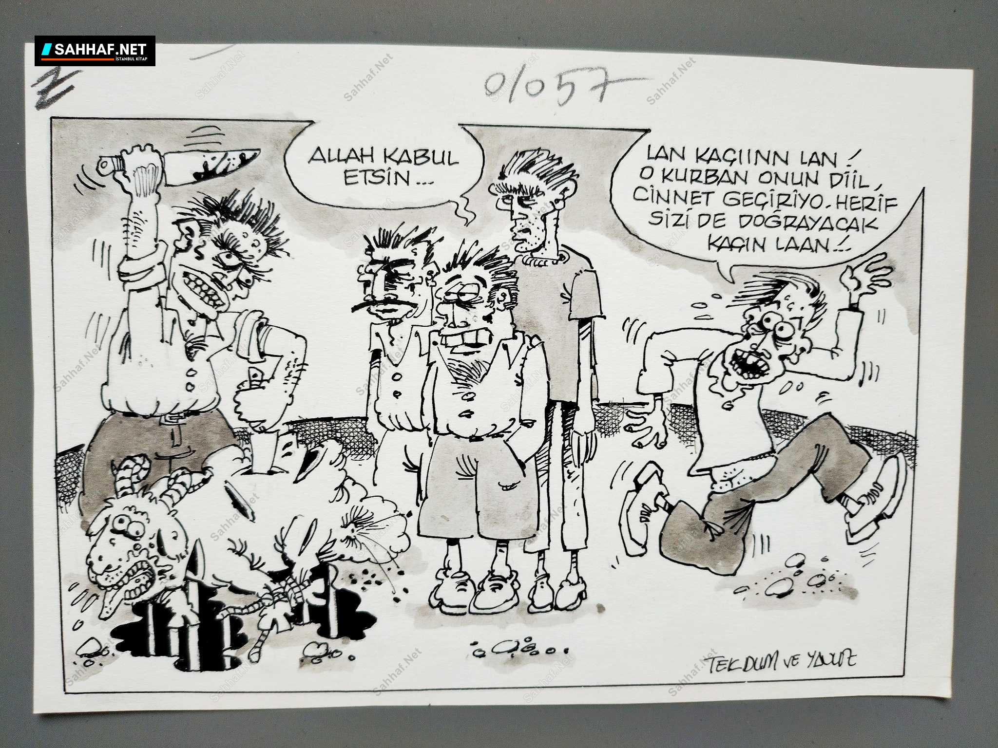 KURBAN KONULU ORİJİNAL KARİKATÜR 1 KURBAN KONULU ORİJİNAL KARİKATÜR