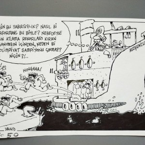 SABIRSIZLIK KONULU ORİJİNAL KARİKATÜR