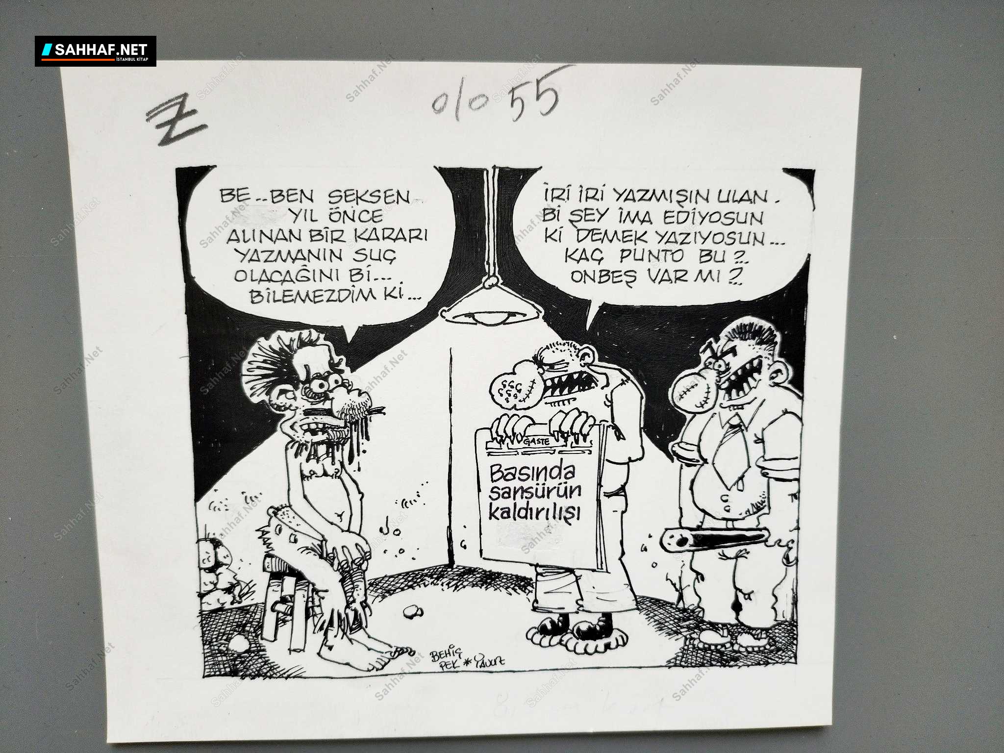 SANSÜR KONULU ORİJİNAL KARİKATÜR 1 SANSÜR KONULU ORİJİNAL KARİKATÜR