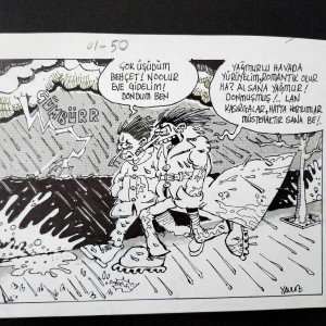 ROMANTİZM KONULU ORİJİNAL KARİKATÜR