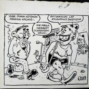 LAF ATMA KONULU ORİJİNAL KARİKATÜR