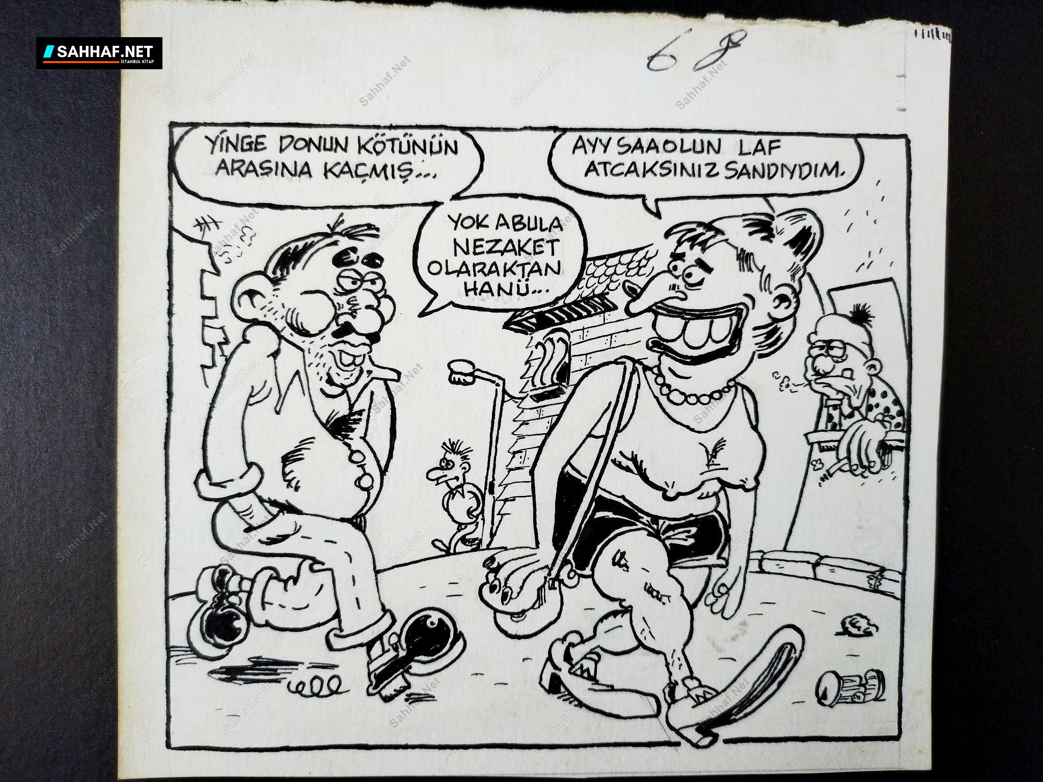 LAF ATMA KONULU ORİJİNAL KARİKATÜR 1 LAF ATMA KONULU ORİJİNAL KARİKATÜR