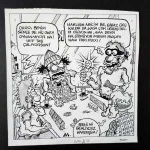 OKEY KONULU ORİJİNAL KARİKATÜR